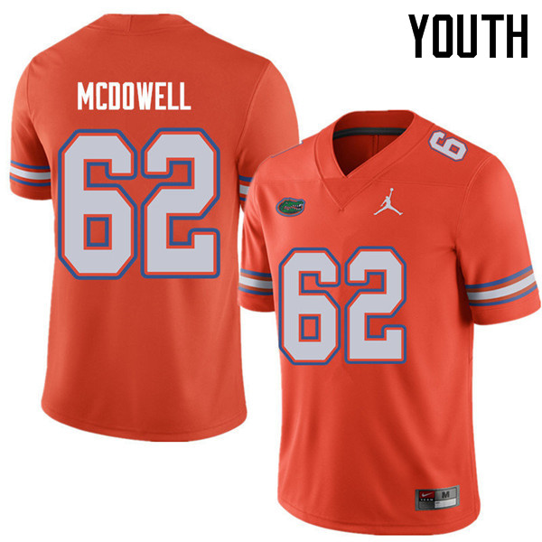 Jordan Brand Youth #62 Griffin McDowell Florida Gators College Football Jerseys Sale-Orange
